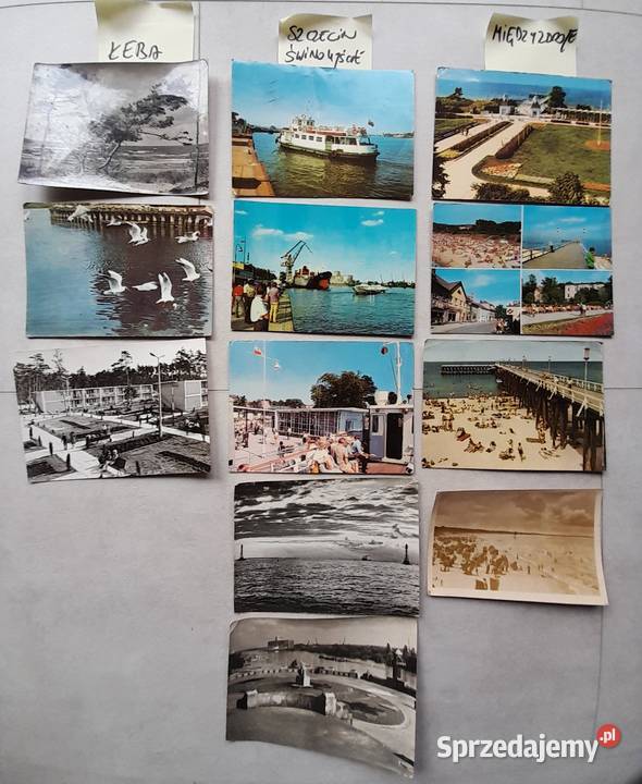 Stare kartki pocztowe pocztówki PRL Bałtyk Łeba Dąbrowa Górnicza sprzedam