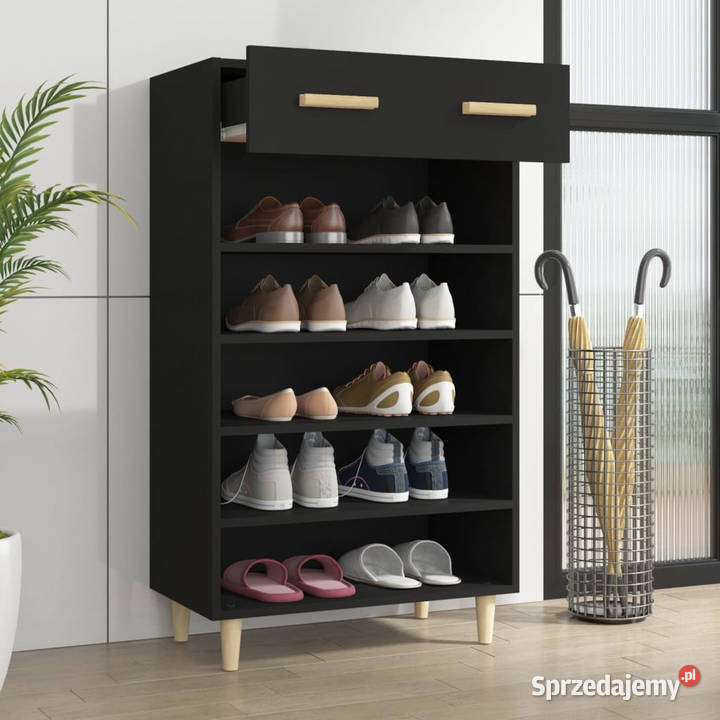 Szafka na buty czarna 60x35x105 materiał Warszawa