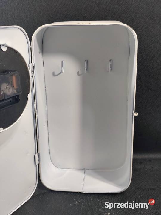 Stylowa Szafka na Klucze z Zegarem Retro Telefon Poddębice