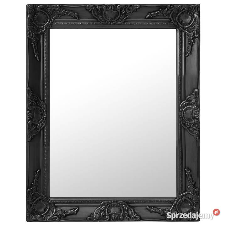 Lustro ścienne w stylu barokowym 50x60 czarne mazowieckie Warszawa