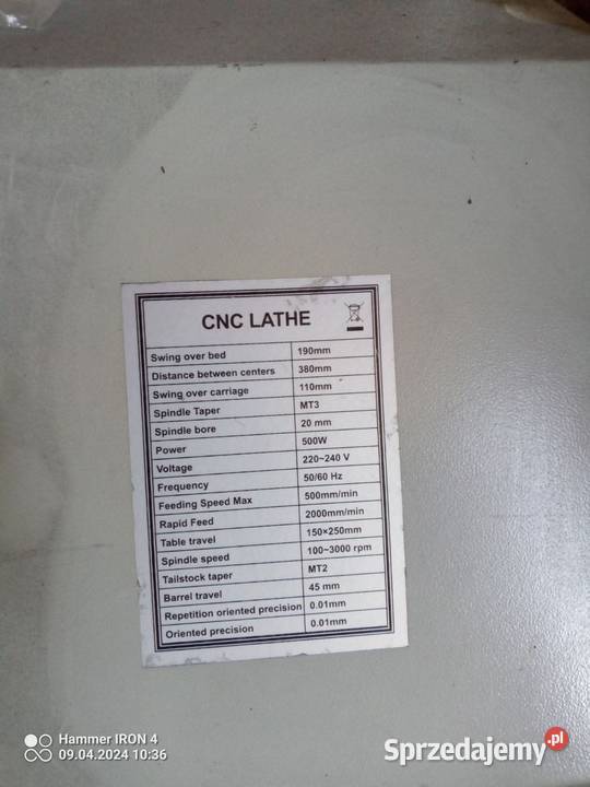 Tokarka Sieg cnc Siemiatycze