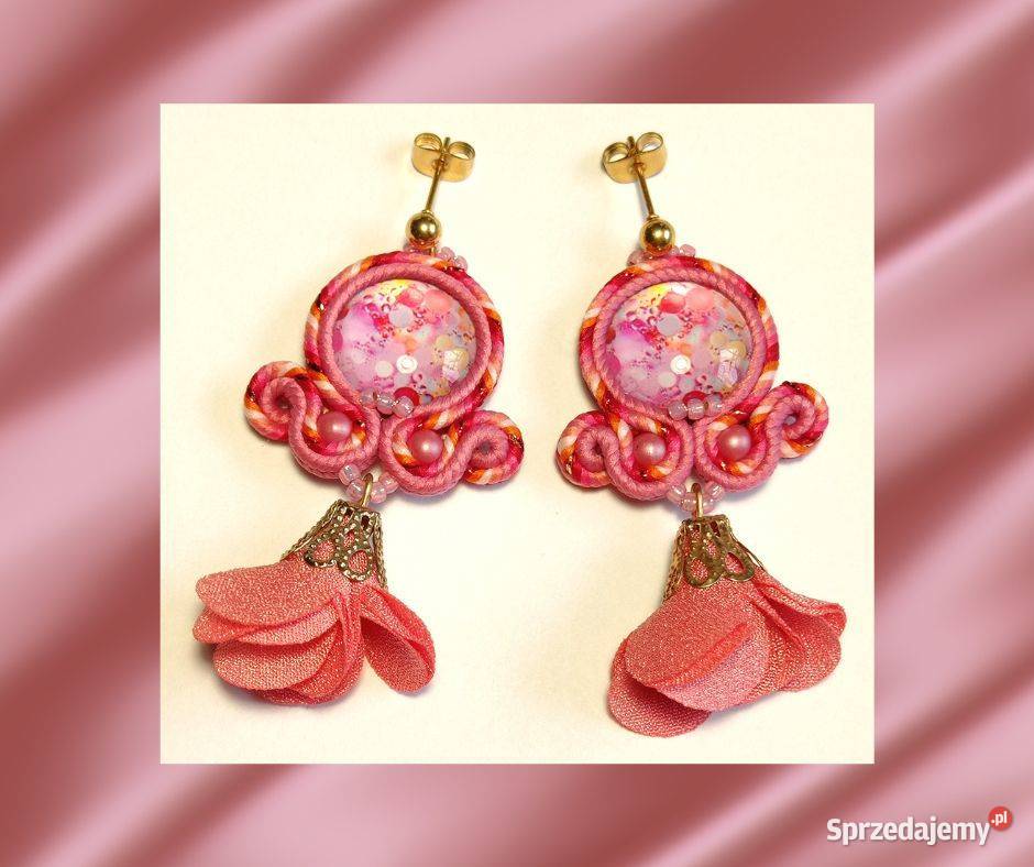 KOLCZYKI RÓŻOWE DZIEWCZYNKI SUTASZ Olsztyn