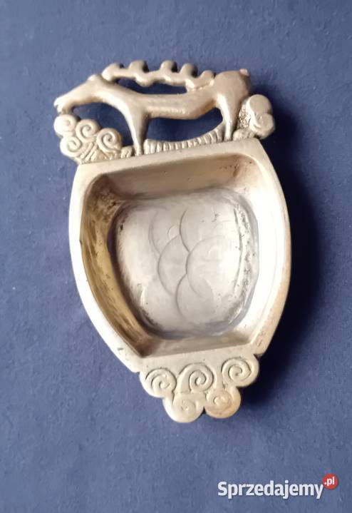 Mosieżna popielniczka z jeleniem CCCP lata Koźminek sprzedam