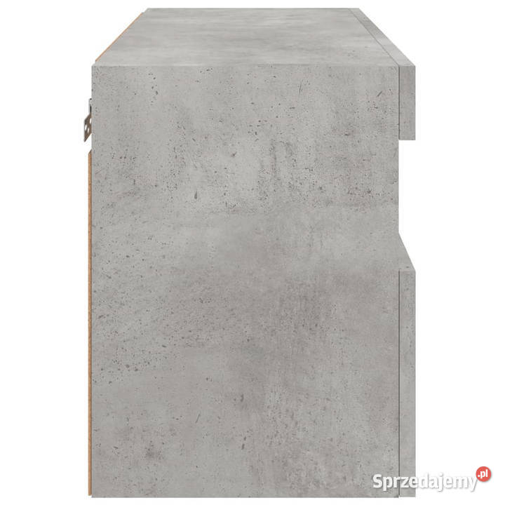 Ścienna szafka TV z LED szarość betonu 60x30x40 mazowieckie