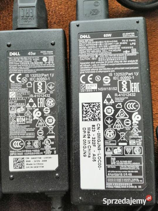 ZASILACZŁADOWARKA DELL 45W i 65W zasilacze Warszawa