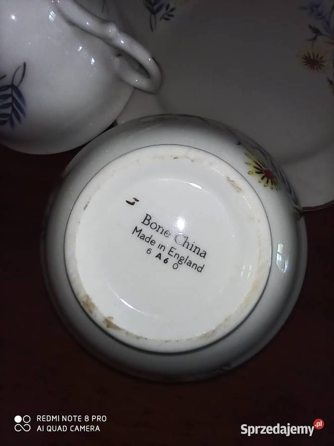 Filiżanka z talerzykiem deserowym Bone China Gdańsk