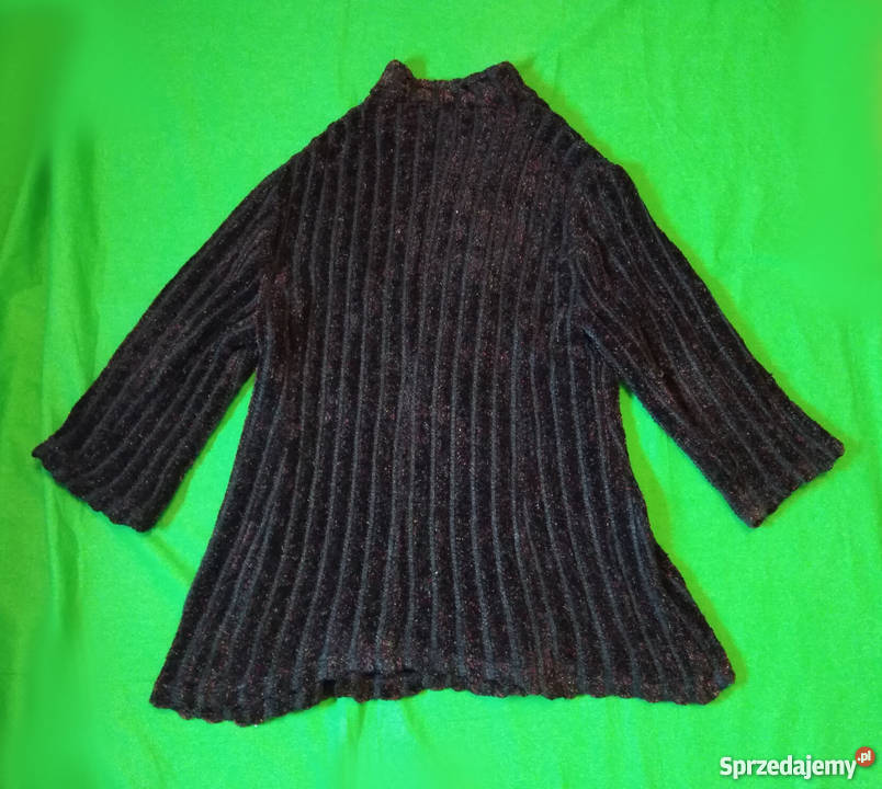 Miękki czarny rozpinany sweter marki Swetry i golfy Warszawa