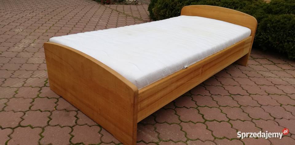 Łóżko drewniane pojedyncze sypialniane 100x200 Sulbiny