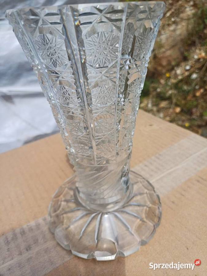 Retro wazon Czechoslowacja Bohemia Cristal Glass Lubań