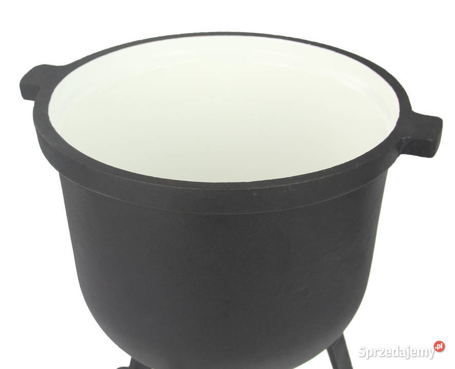 KOCIOŁEK myśliwski żeliwny garnek emeliowany 8L mazowieckie