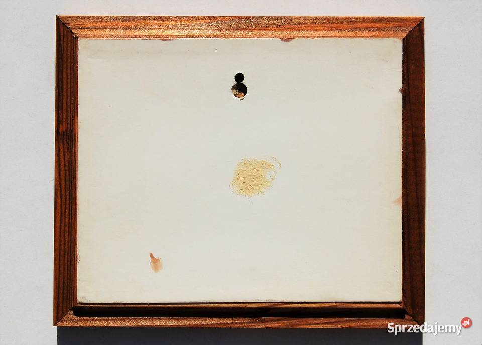 Pejzaż cerkiew stary obrazek olejny Rosja