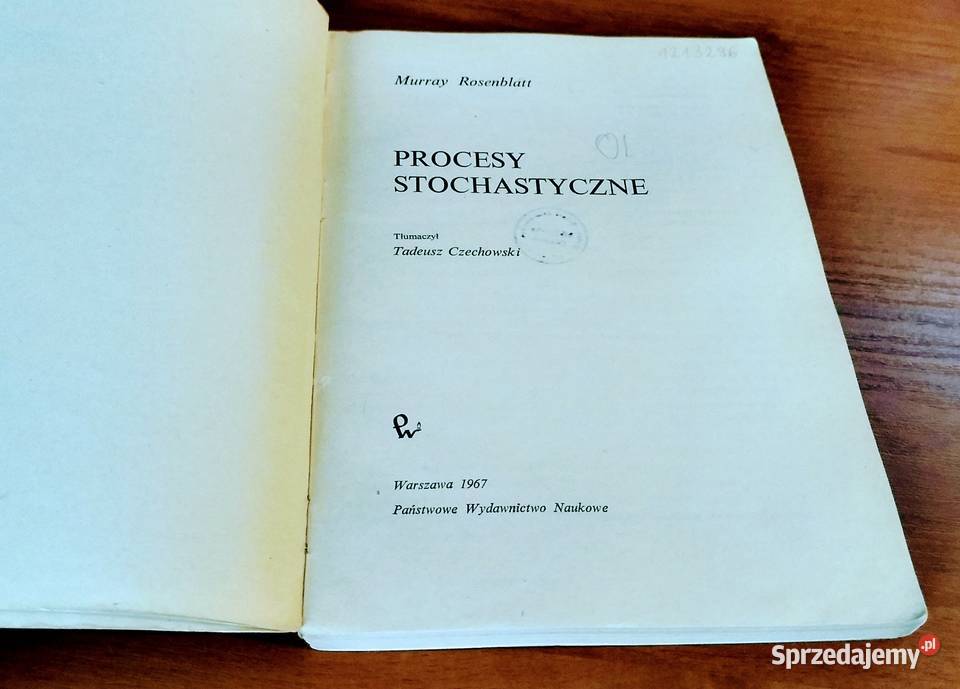 Procesy stochastyczne Murray Rosenblatt Gdańsk