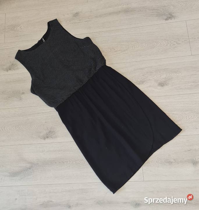 Sukienka damska czerń groszki 38M bez rękawa Łódź sprzedam