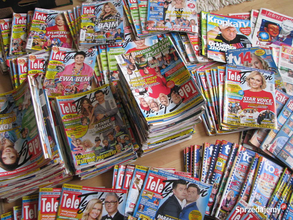 Stare kolorowe gazety 10 czasopisma na podpałkę Brzegi