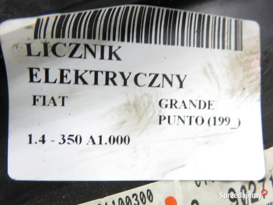 LICZNIK FIAT GRANDE PUNTO 199 14 350 A1000 osobowe