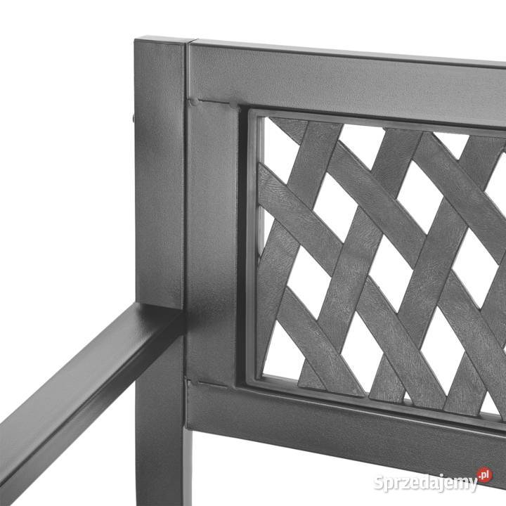 Ażurowa ławka ogrodowa z oparciem parkowa Poznań