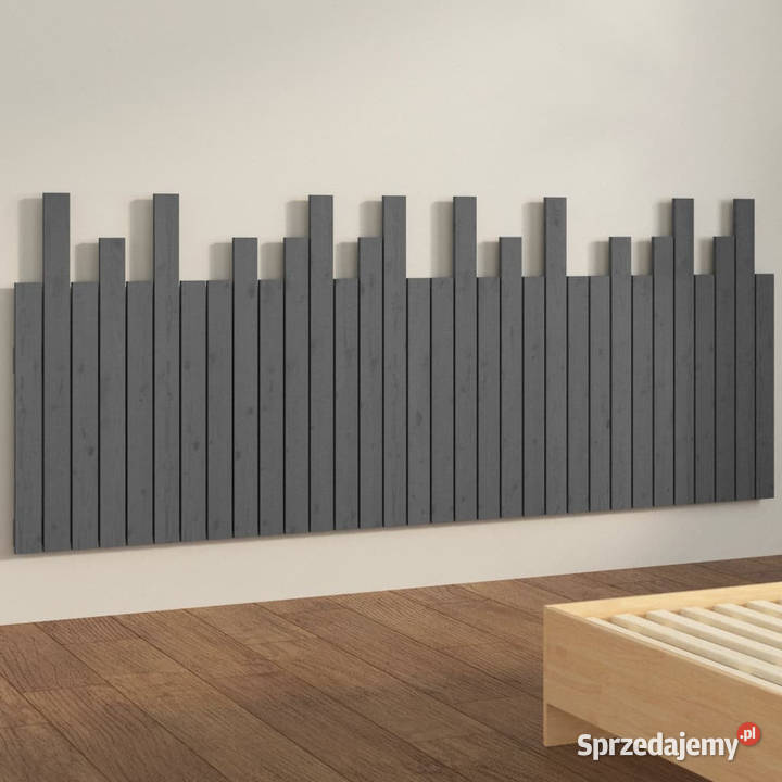 Wezgłowie łóżka szare 204x3x80 lite drewno mazowieckie Warszawa