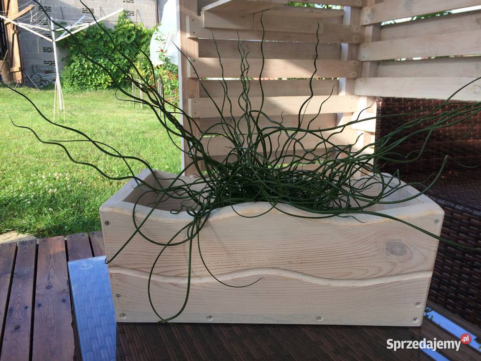 Donica drewniana kwietnik osłonka Architektura ogrodowa świętokrzyskie Krasów