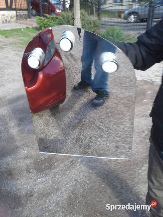 Lustro Łukowe z Trzema Żarówkami Podświetlane Drezdenko sprzedam