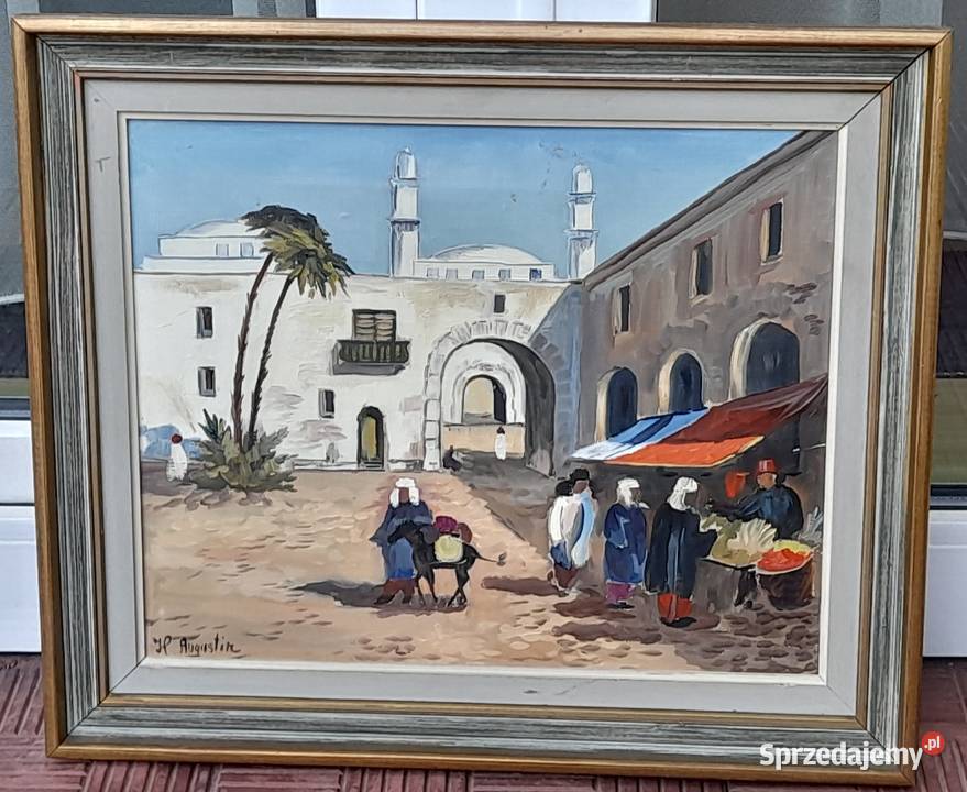 Hans Augustin Arabskie miasto cenny obraz olejny mazowieckie Iłża sprzedam