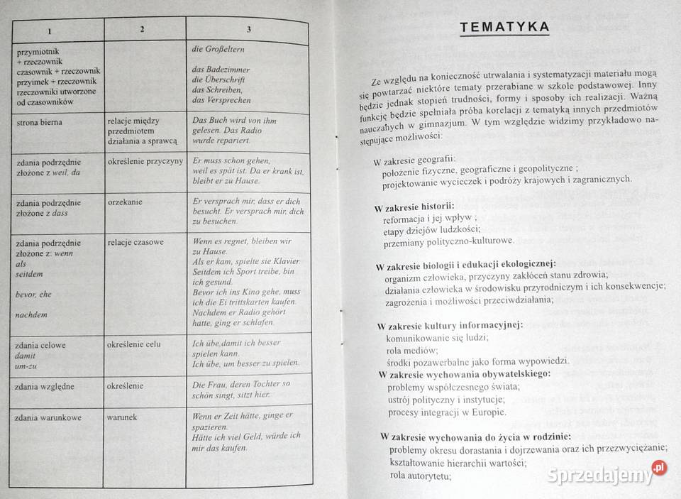 Program nauczania języka niemieckiego w miękka lubelskie