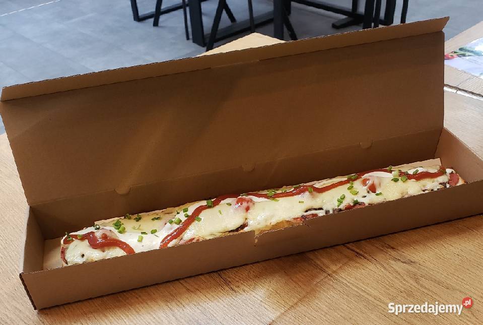 Kartony na zapiekanki szare z nadrukiem lubelskie Lublin