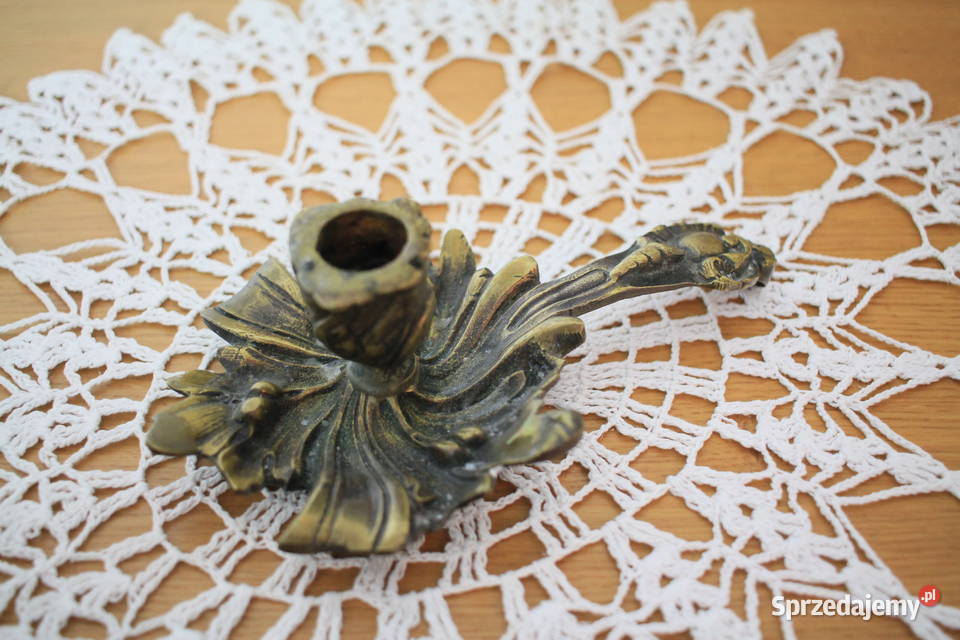 Świecznik podstawka mosiężna Pszczyna