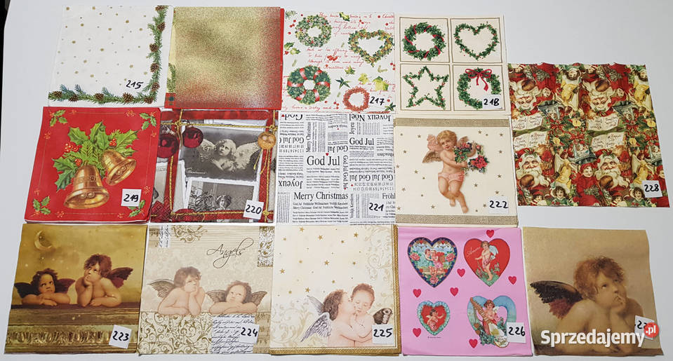 Serwetki decoupage zestawy 1 12 Siemianowice Śląskie sprzedam