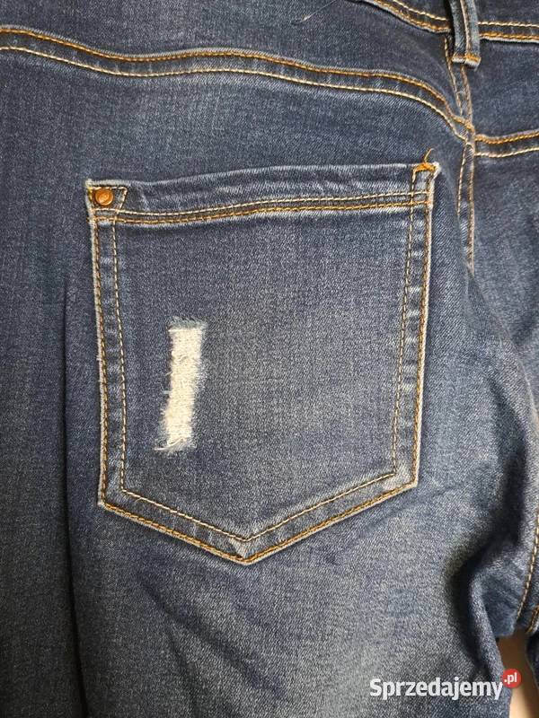 Jeansy Diverse z przetarciami 38 elastyczne Diverse Trąbki Wielkie