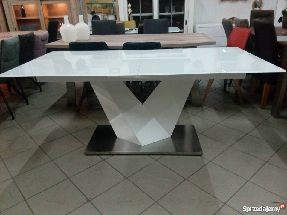 Rozkładany stół Panama szklany 160cm Habufa