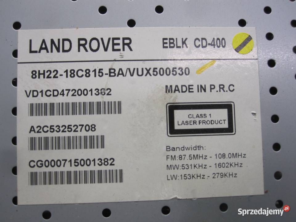 LAND ROVER DISCOVERY 08r radio CD ekran sprzedam