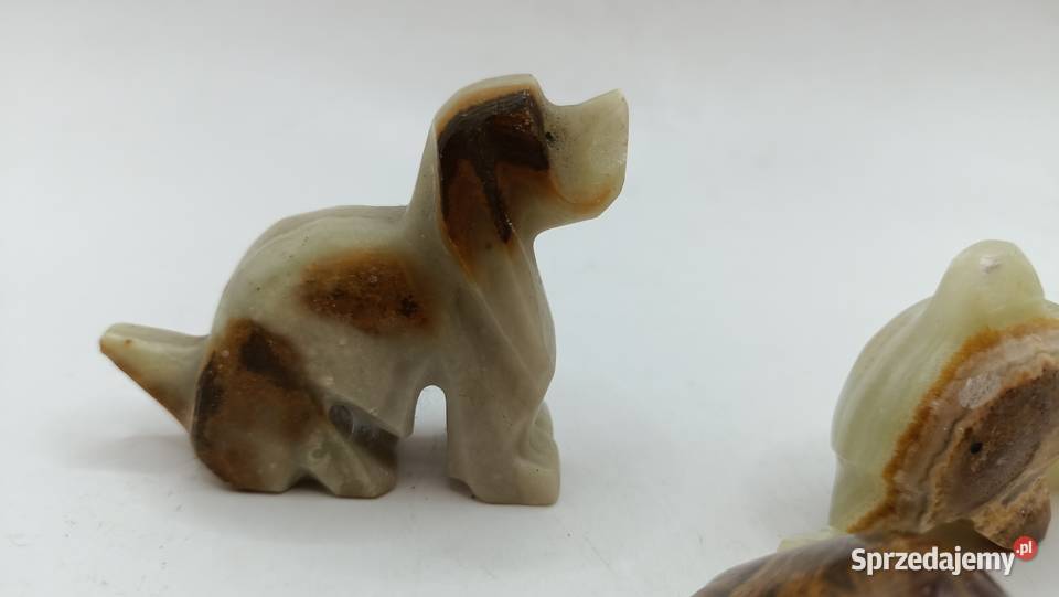 Figurki ozdoby z kamienia małe pies delfin żółw Zamość