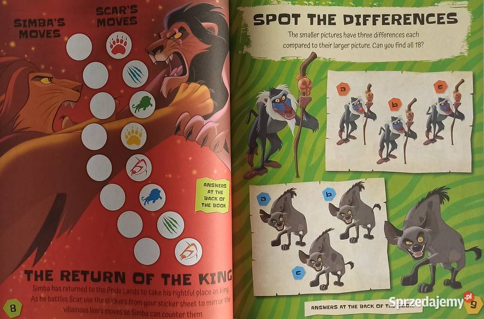 Naklejki Nalepki Król Lew 248 Naklejek Zadania Mogilany