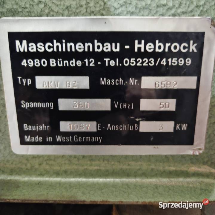 Okleiniarka Hebrock AKV sprawna Pionki