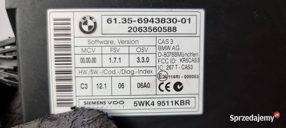 MODUŁ BMW SERIA 1 E87 5WK49511KBR Lipno