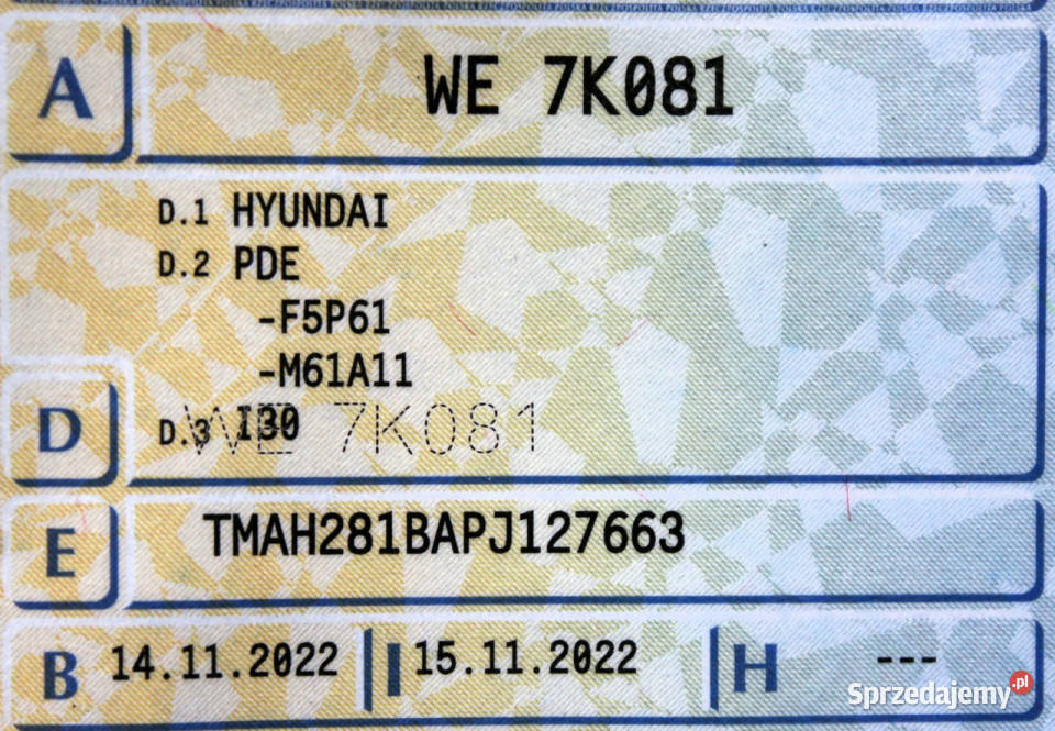 Hyundai i30 120 FV23 SalonPL Gwarancja Fabryczna i30 Sokołów sprzedam