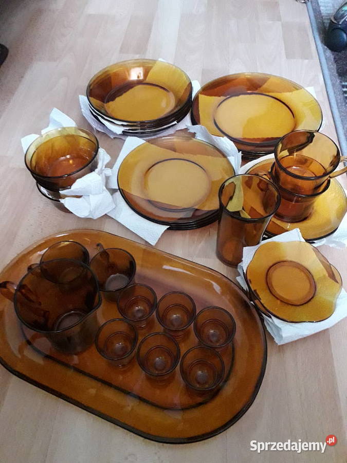 Komplet z Duraleksu kolor miodowy Akcesoria kuchenne Jelenia Góra sprzedam