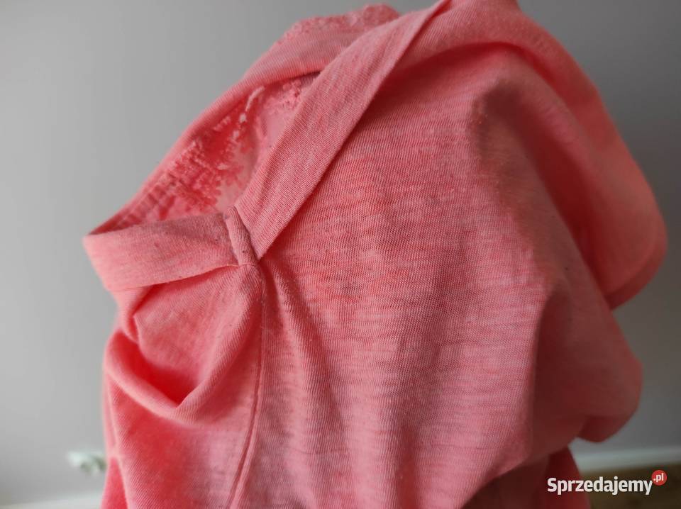 Różowa bluzka z koronką Cameieu 40 L 42 XL Camaieu