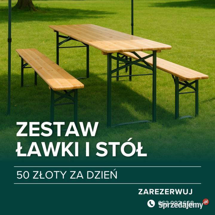 Wynajem Zestawów Piknikowych Stół Ławki Zestaw dolnośląskie Lubań