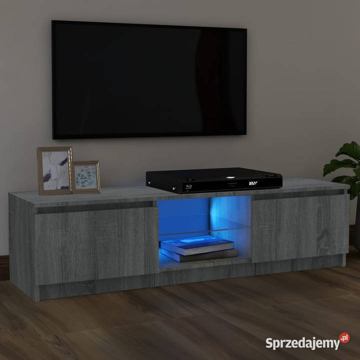 Szafka pod TV z LED szary dąb sonoma 120x30x355 RTV mazowieckie Warszawa