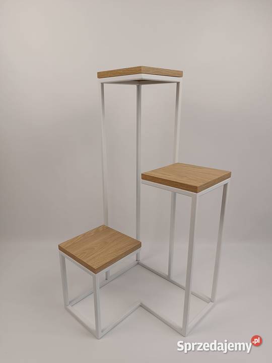 Kwietnik Stojący Potrójny Metalowy Loft sprzedam