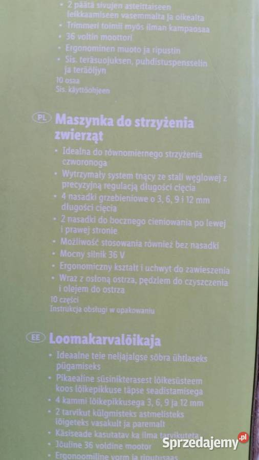 ZOOFARI Maszynka do strzyzenia zwierzat Puławy sprzedam