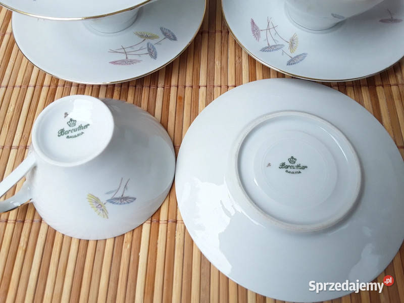 Porcelana Breuther Bavaria 4 filiżanki ze Filiżanki i spodki Warszawa