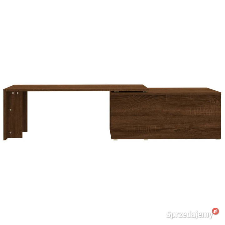 Stolik kawowy brązowy dąb 150x50x35 WM815470 Stoły Warszawa