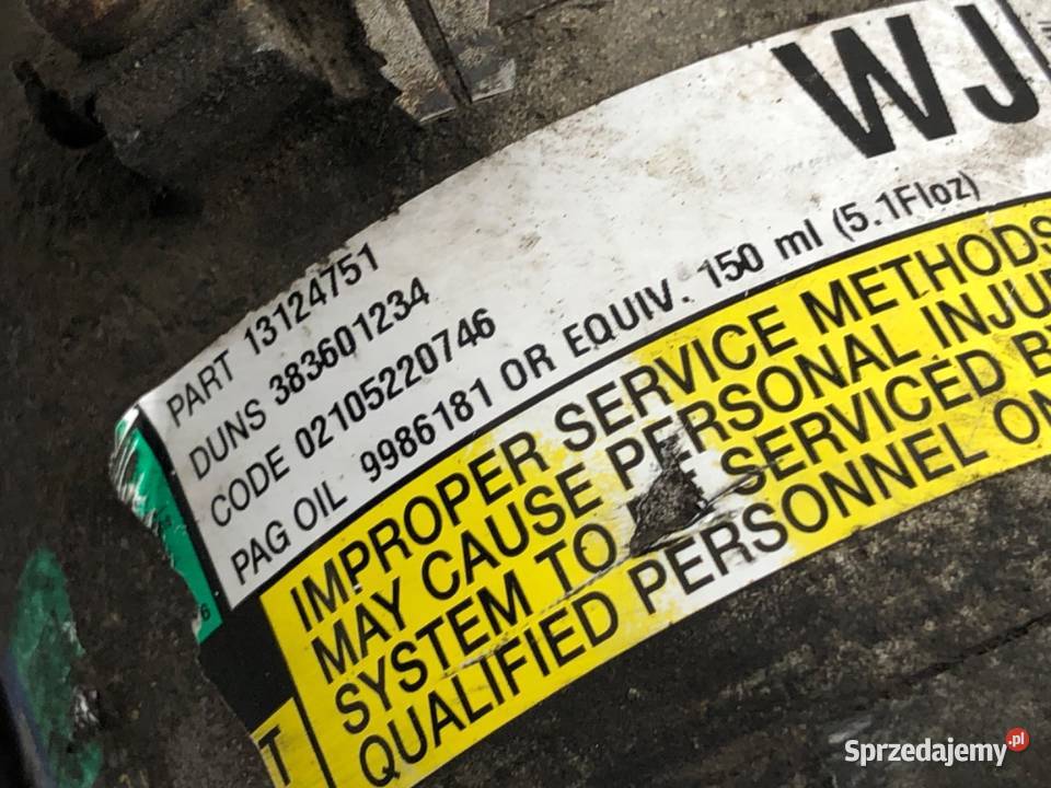 SPRĘŻARKA KLIMATYZACJI OPEL ASTRA H 13124751 17 osobowe