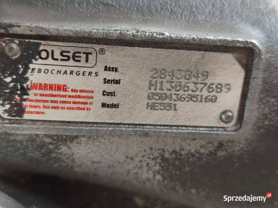 Turbina F3BFE613E Iveco FPT Cursor 13 Wilkowo