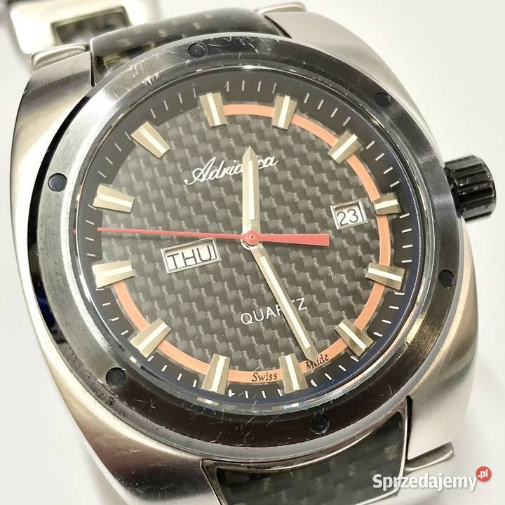 Adriatica A82065172 męski zegarek carbonstal