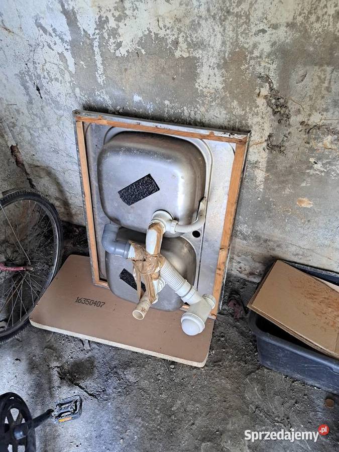 Zlewozmywak 2 komorowy z stali nierdzewnej syfon Świdnica