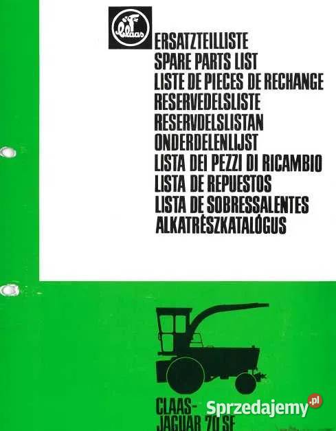 Katalog części Claas JAGUAR 70 SF Zduńska Wola