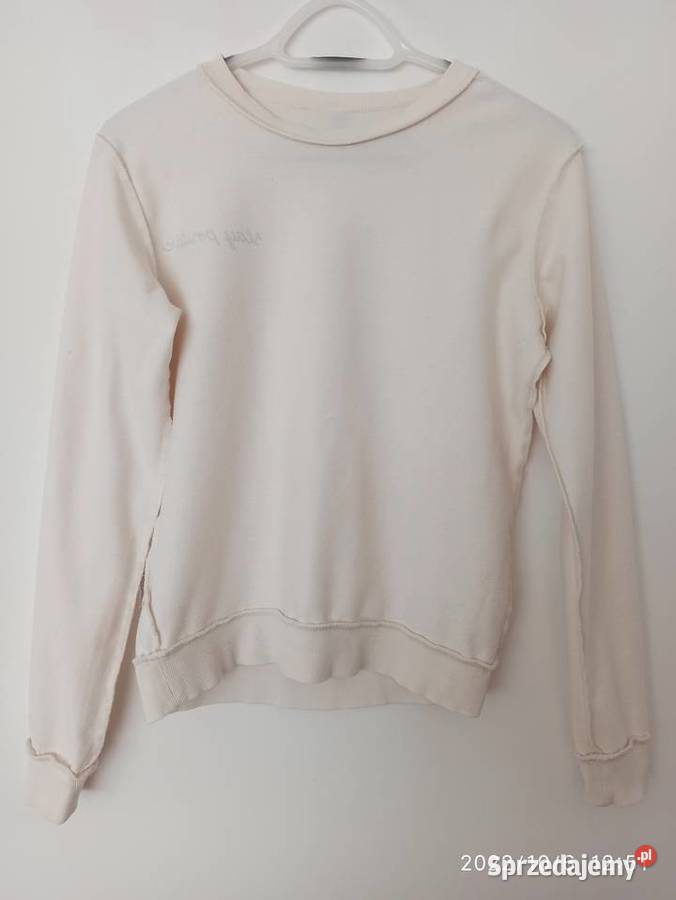 Bluza w kolorze ecru z napisem stay positive lubelskie Radzyń Podlaski